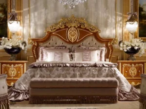 Classic Tufted And Crowned Headboard