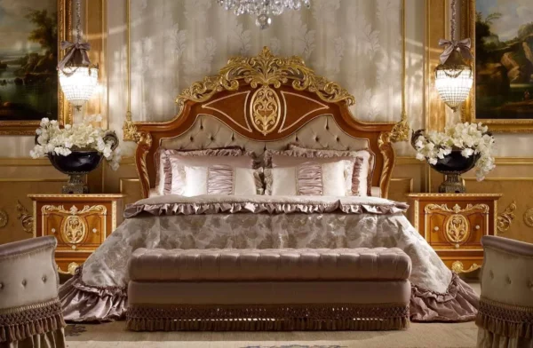 Classic Tufted And Crowned Headboard